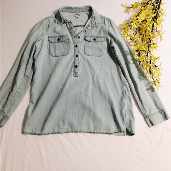 Old Navy Tops - Light Jean Long Shirt